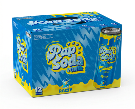 Rap Soda Power Razzy - 355ml (12-pack)
