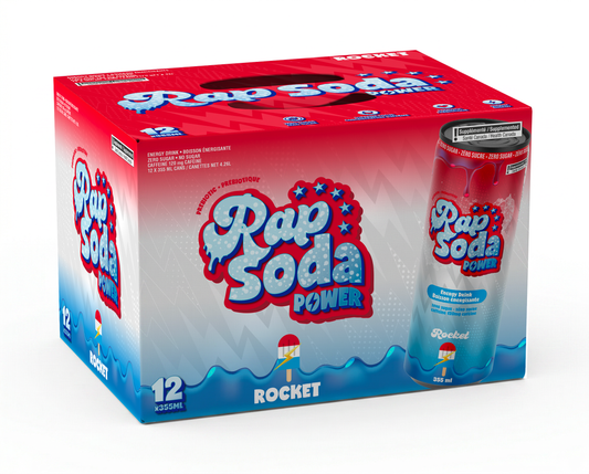 Rap Soda Power Rocket - 355ml (12pk)