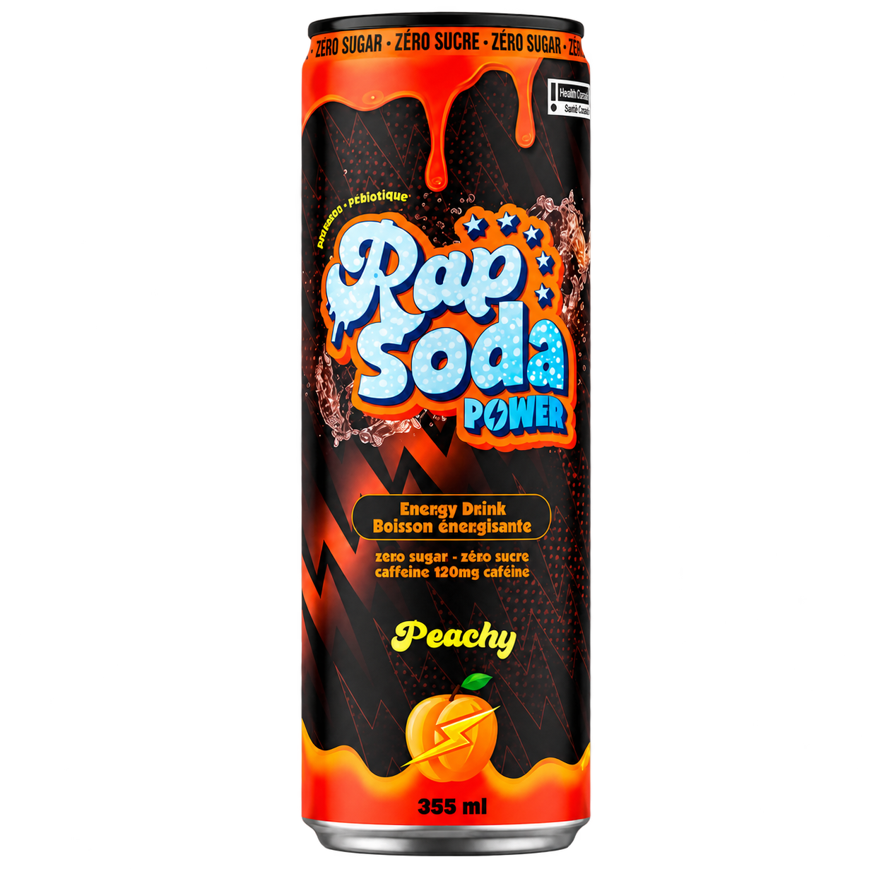 Rap Soda Power Peachy - 355ml (12x)