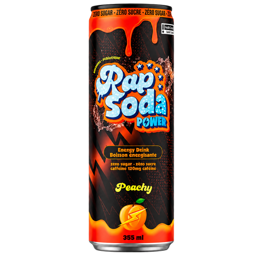 Rap Soda Power Peachy - 355ml (12-pack)