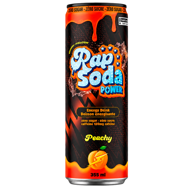 Rap Soda Power Peachy - 355ml (12x)
