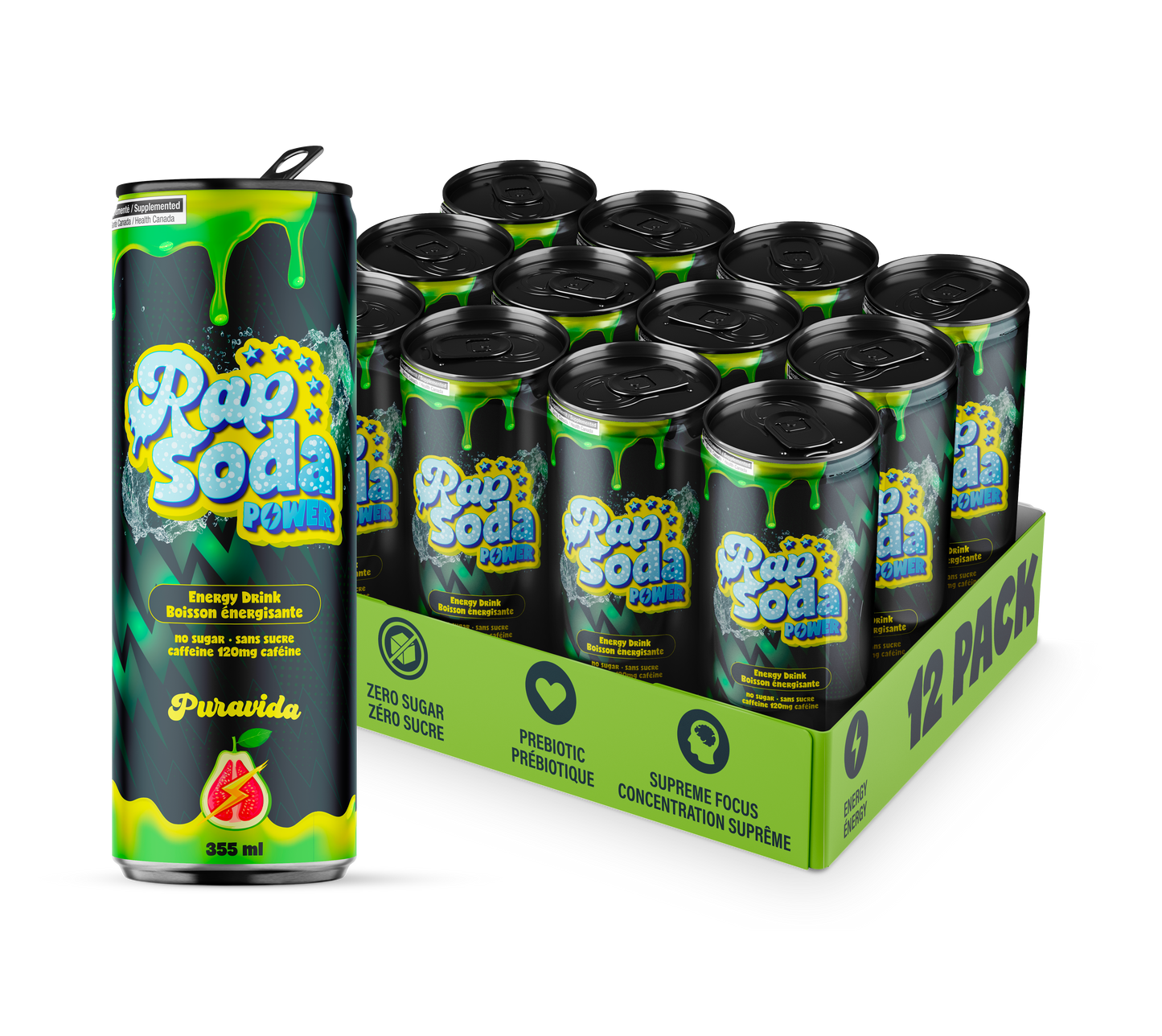 Rap Soda Power Pura Vida - 355ml (12x)