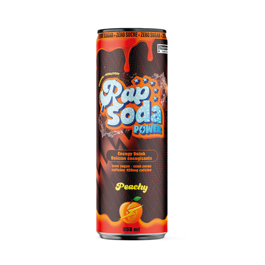 Rap Soda Power Peachy - 355ml (12x)