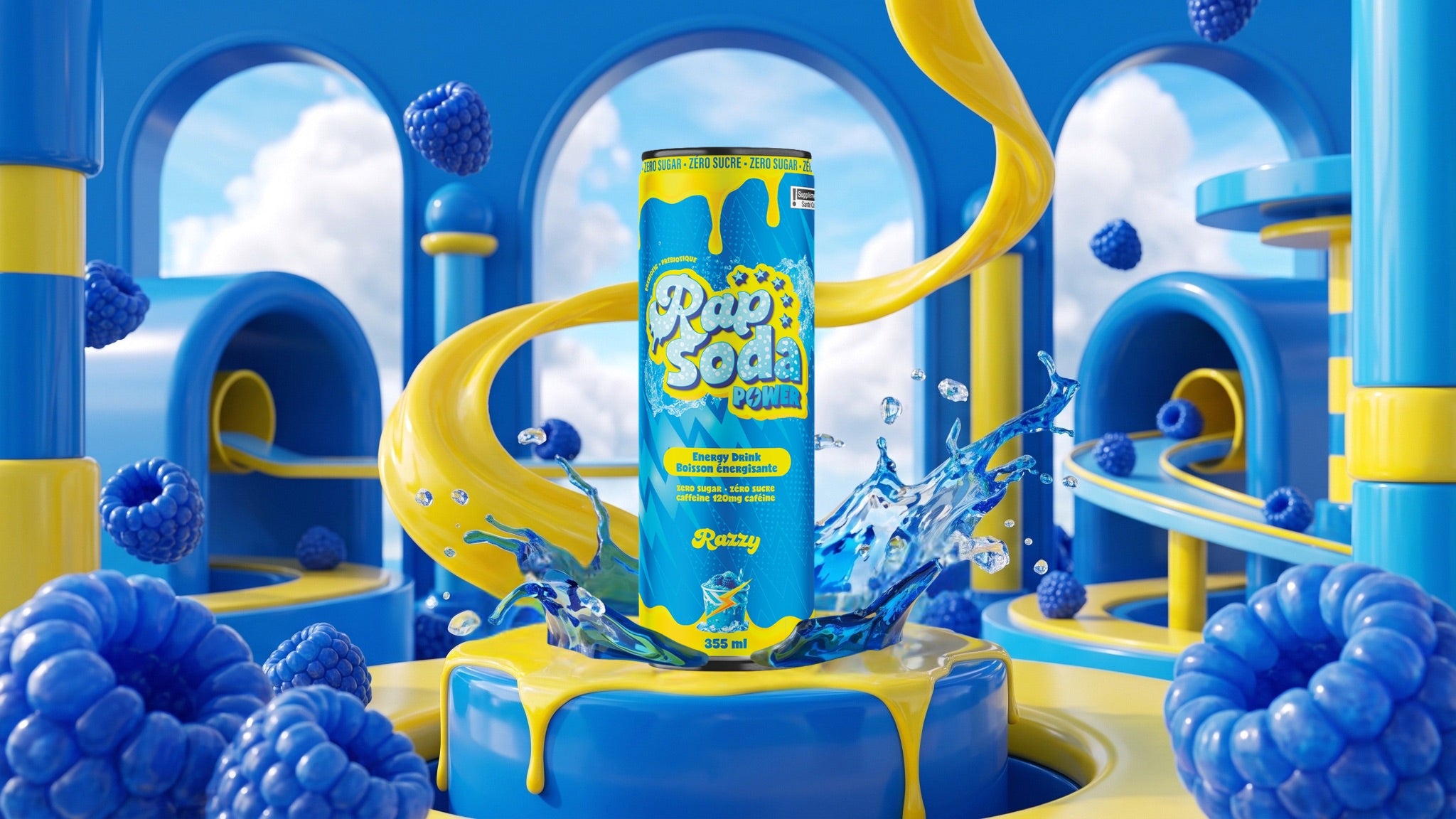 Rap Soda Power Razzy - 355ml (12x)